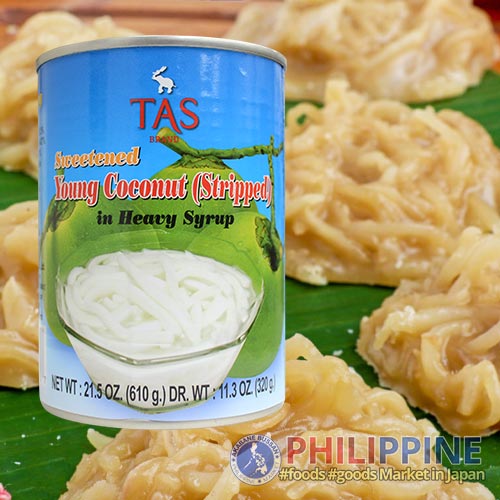Tas Sweetened Stripped Young Coconut Meat in Heavy Syrup 610g