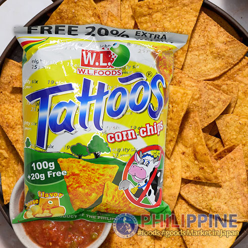 Wl Tattoos Corn Chips Cheese 120g