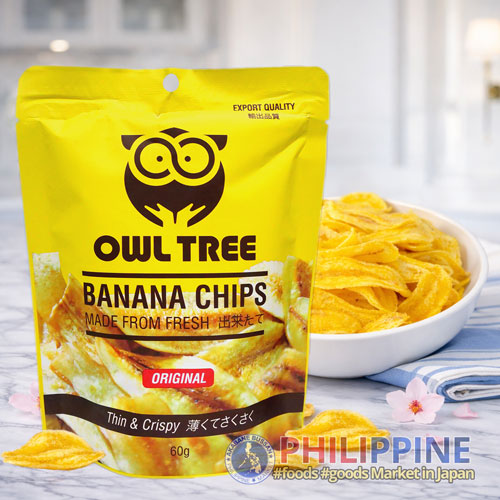 Owl Tree Banana Chips 60g    Owl Tree Banana Chips 60g