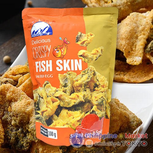 Crispy Fish Skin Saltedegg Spicy 100g
